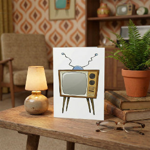 Carte de notes TV Vintage de la télévision rétro