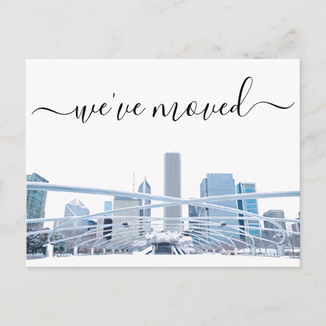 Carte de notification de déménagement du bureau de (Devant)