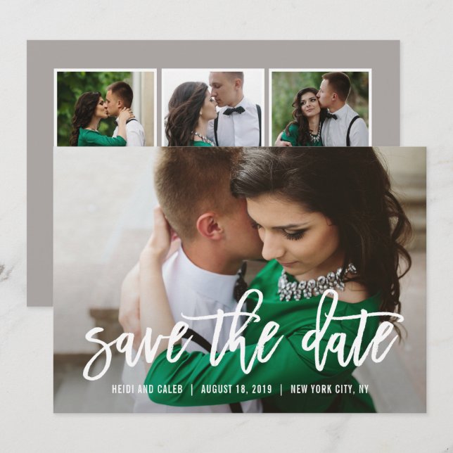 Carte de notification de mariage à personnaliser B (Devant / Derrière)