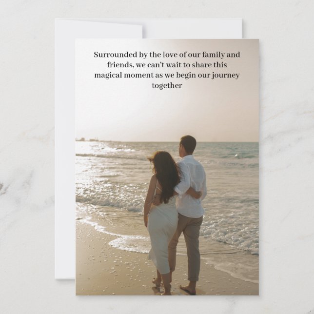 Carte de notification de mariage champêtre intérie (Dos)