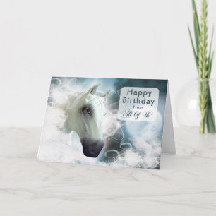 Carte De nous tous, anniversaire, Arabian Horse