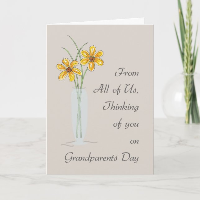 Carte De nous tous Grand-parents Day Penser de vous (Devant)