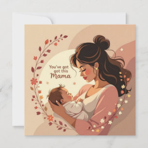 Carte de nouveau bébé pour maman message chaleureu
