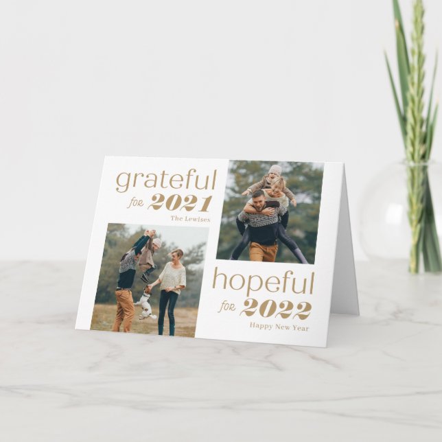 Carte de nouvelle année Grateful and Hopitable (Devant)