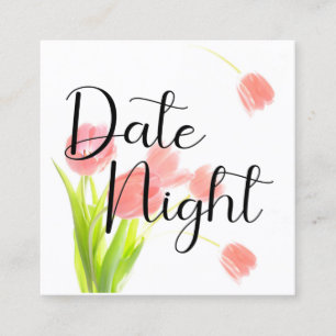 Carte de nuit Soft Pink Tulips