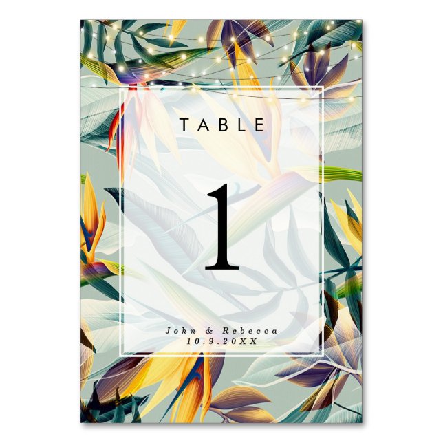 carte de numéro de la table du mariage de la jungl (Par défaut)