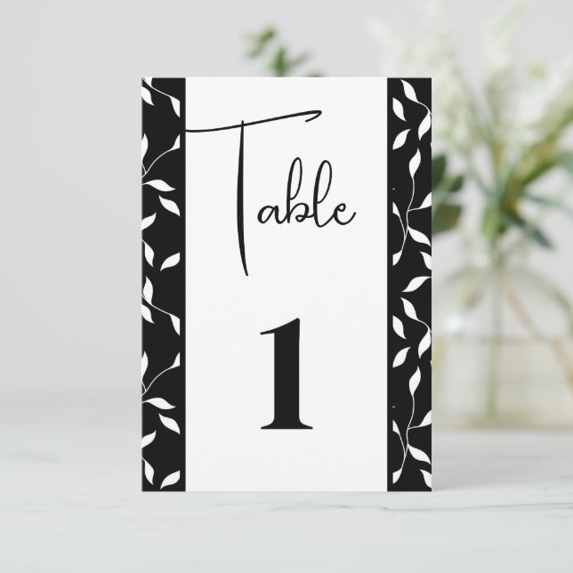 Carte de numéro de table (Debout devant)