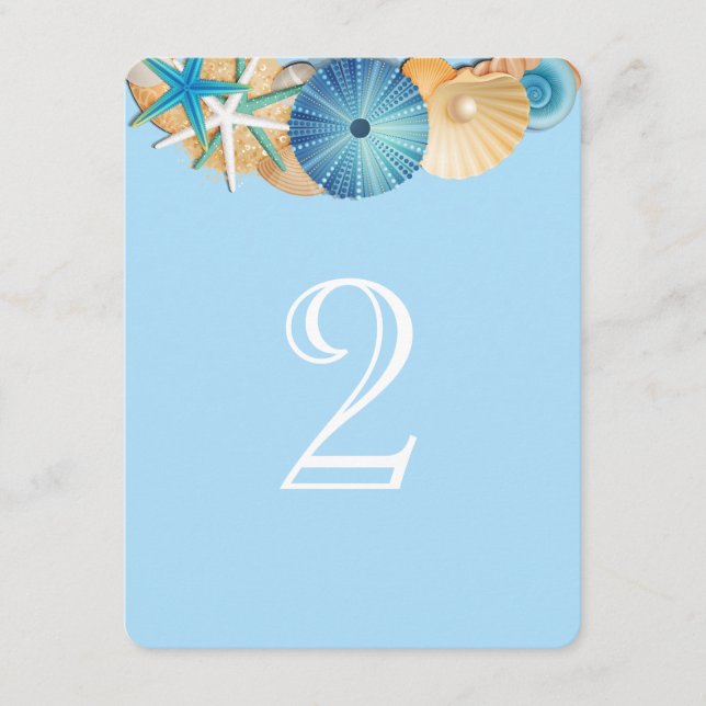 Carte de numéro de table-2 (Devant)
