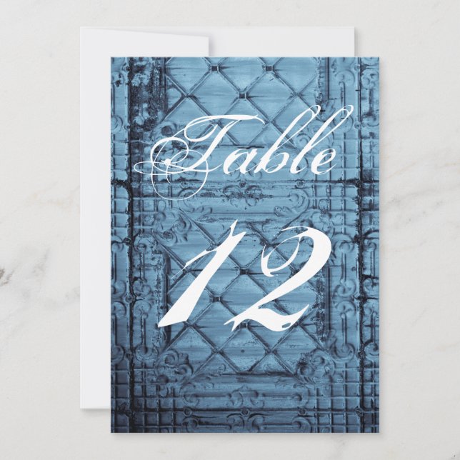 Carte de numéro de table 5x7 Cou de plafond de pan (Devant)