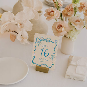 Carte de numéro de table 5x7 Mariage de citron tir