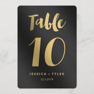 Carte de numéro de table à double face