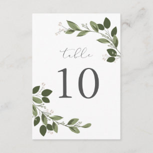 Carte de numéro de table Blushing Sprigs
