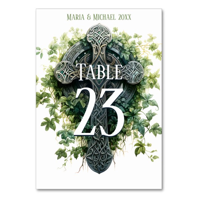 Carte de numéro de table de croix celtique Imagina (Par défaut)