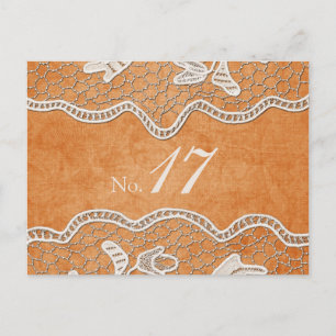 Carte de numéro de table de dentelle sur la Tangér