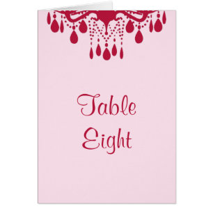 Carte de numéro de table de la grande salle de bal