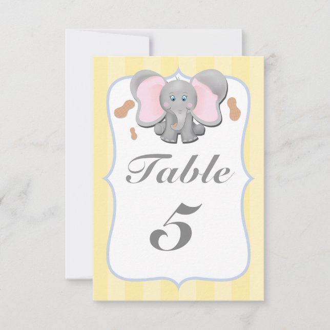 Carte de numéro de table de la table de fête des a (Devant)