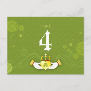 Carte de numéro de table de Mariage à thème celte