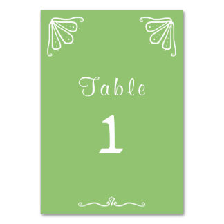 Carte de numéro de table de Mariage personnalisé T