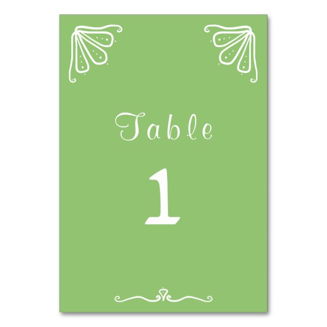 Carte de numéro de table de Mariage personnalisé T (Par défaut)