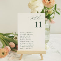 Carte de numéro de table de salle à manger BRUNSWI