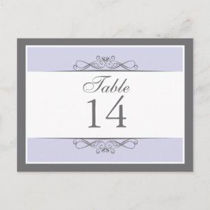 Carte de numéro de table décorative moderne
