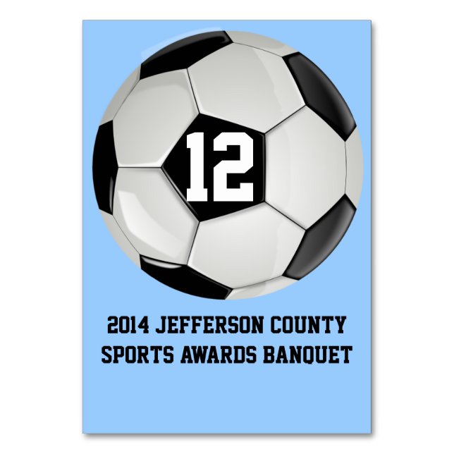 Carte de numéro de table du banquet de football pe (Par défaut)