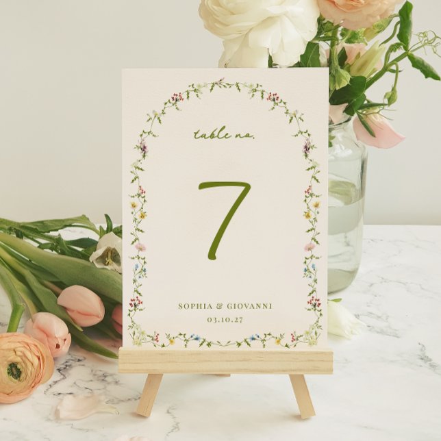 Carte de numéro de table du Mariage de cadre VERON (Créateur téléchargé)