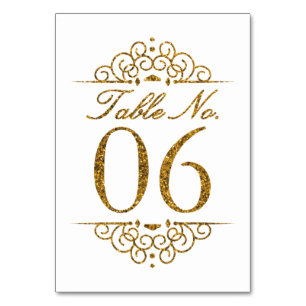 Carte de numéro de table du Mariage de l'effet Par