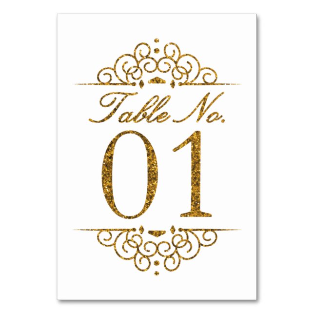 Carte de numéro de table du Mariage de l'effet Par (Par défaut)