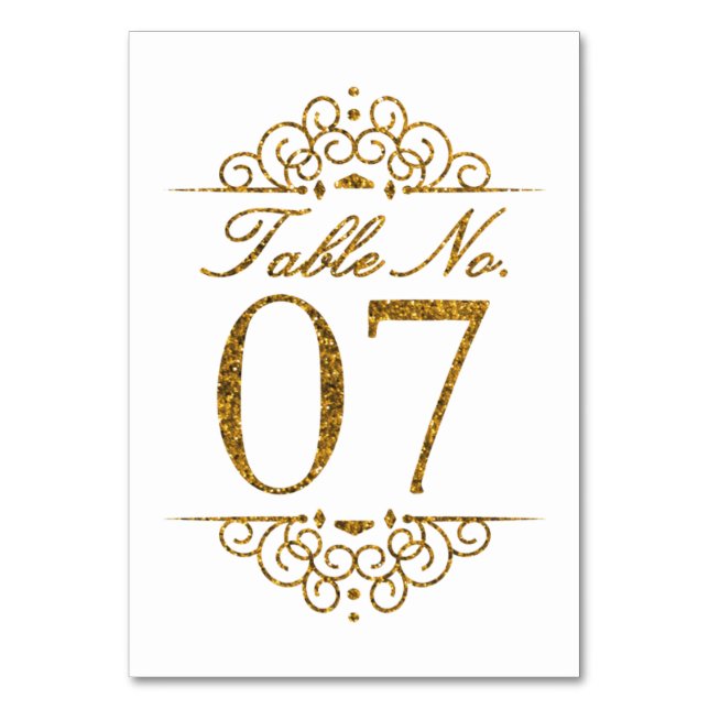 Carte de numéro de table du Mariage de l'effet Par (Par défaut)