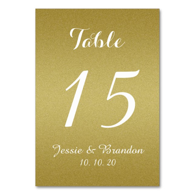 Carte de numéro de table du Mariage de script de P (Par défaut)