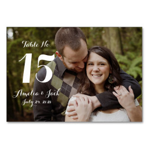 Carte de numéro de table du Mariage photo de typog
