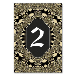 Carte de numéro de table Exotic Vintage Arabesque