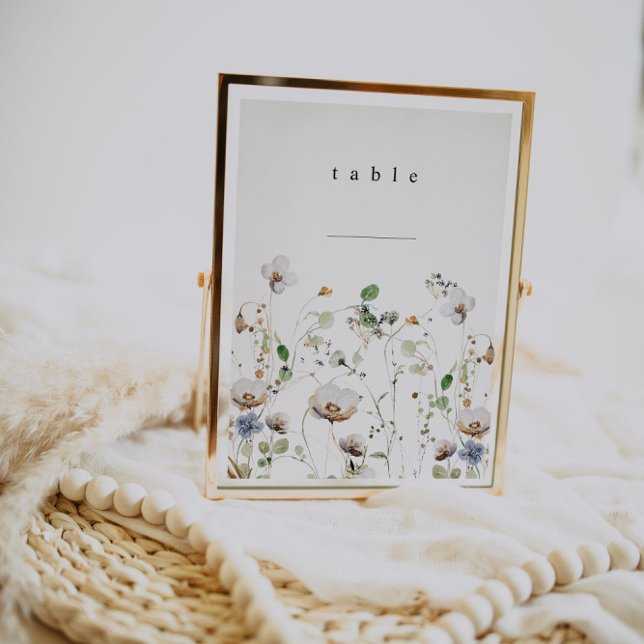 Carte de numéro de table florale Boho (Créateur téléchargé)
