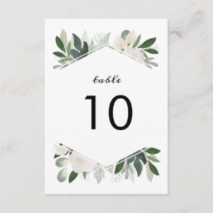 Carte de numéro de table Garden Blush