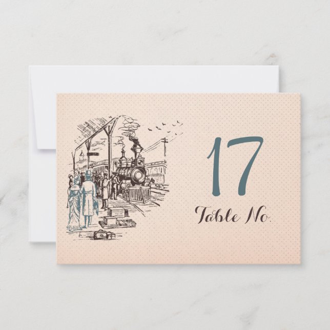 Carte de numéro de table Mariage Express (Devant)