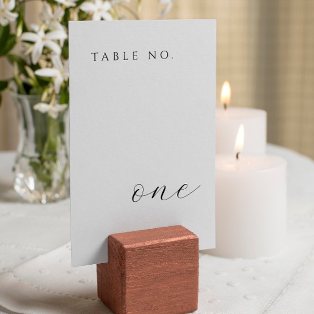 Carte de numéro de table minimale moderne (Créateur téléchargé)