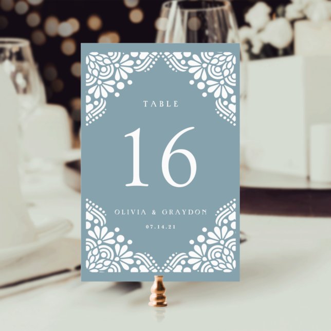 Carte de numéro de table personnalisée Beaux-Arts (Créateur téléchargé)