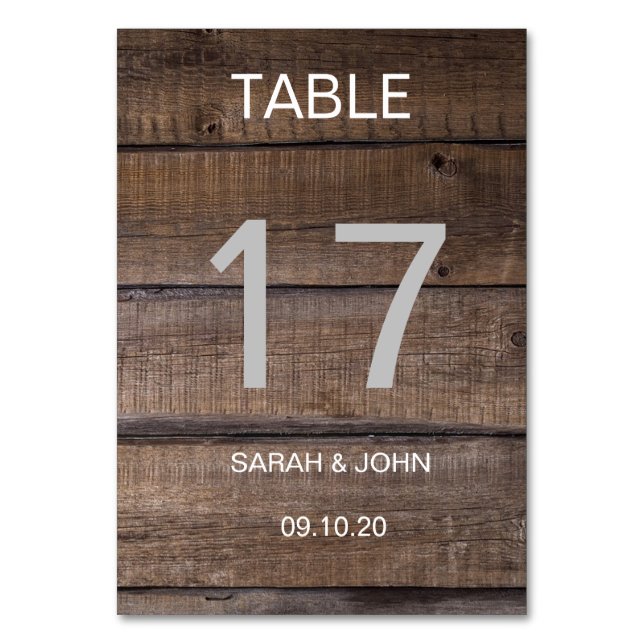 Carte de numéro de table personnalisée de style ru (Par défaut)