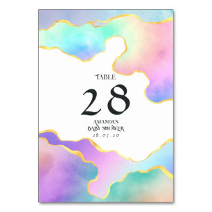 Carte de numéro de table pour Baby Shower Pierre d