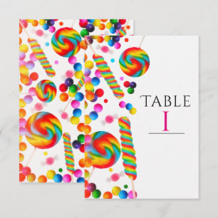 Carte de numéro de table pour fête d'anniversaire 