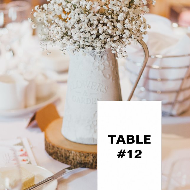 Carte de numéro de table pour la fête et la récept (Créateur téléchargé)