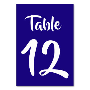 Carte de numéro de table Royal Blue Arrière - plan
