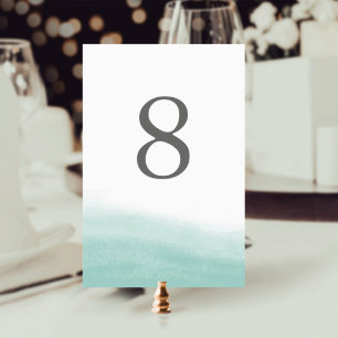 Carte de numéro de table Seaglass Tides