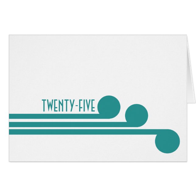 Carte de numéro de table turquoise simple déco chi (Devant horizontal)