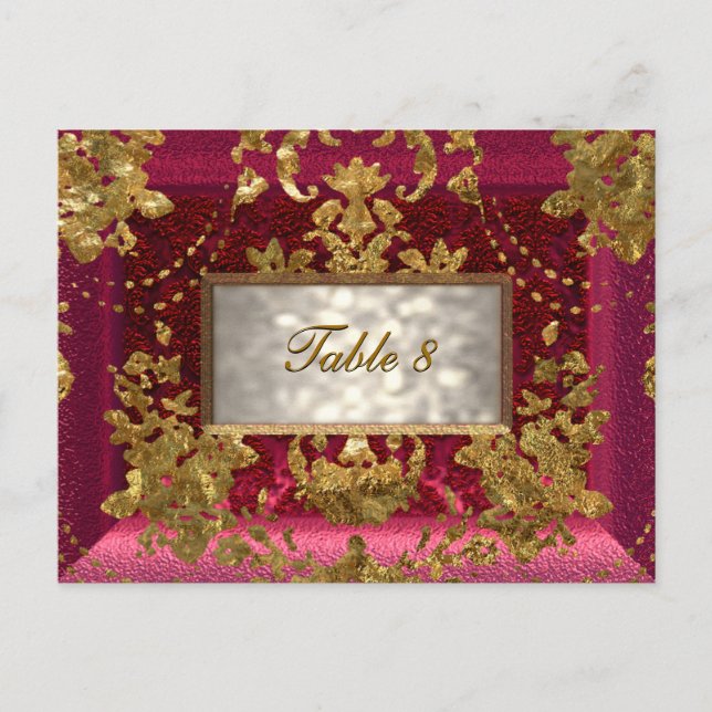 Carte de numéro de table victorienne Beaumanoir (Devant)