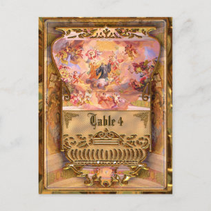 Carte de numéro de table victorienne Chaussée-d'An