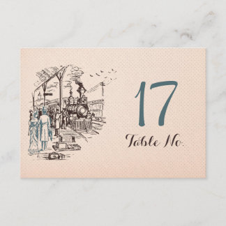 Carte de numéro de table Wedding Express