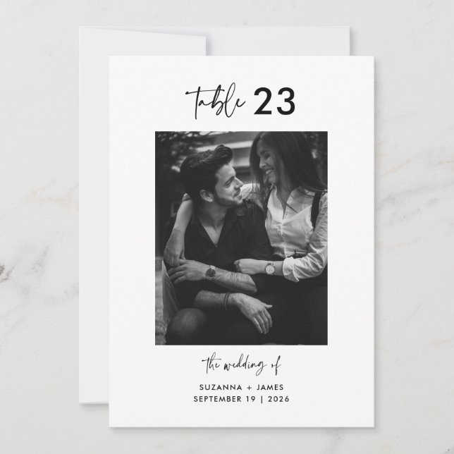 Carte de numéro de tableau de la calligraphie blan (Devant)