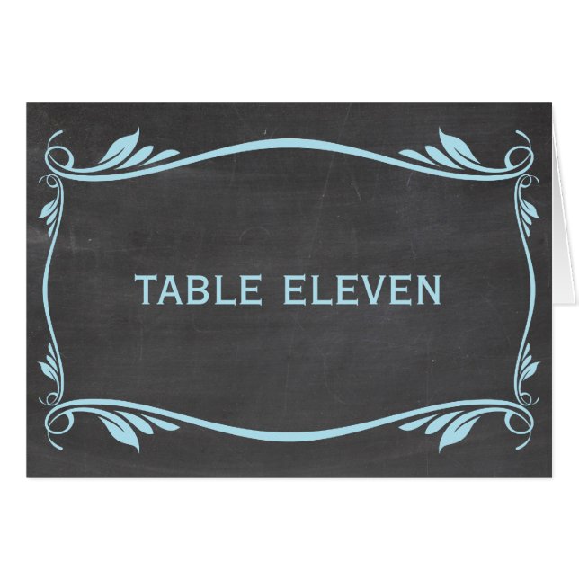 Carte de numéro de tableau de tableau de tableau d (Devant horizontal)